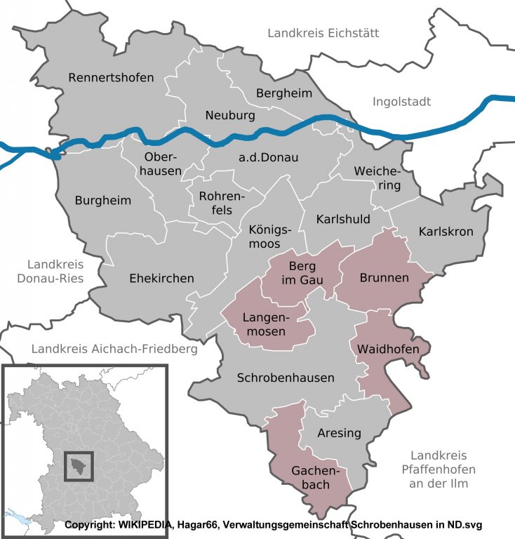 Grossansicht in neuem Fenster: Geografische Lage der VG